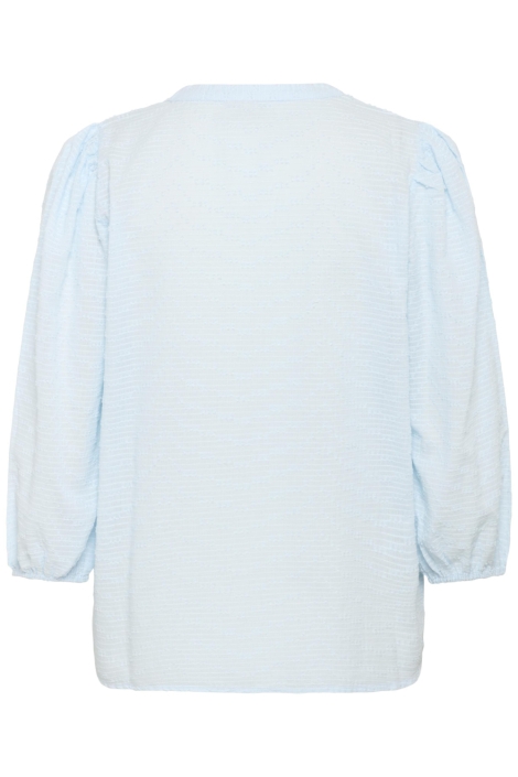 Kaffe blauwe dames blouse | Achteraanzicht
