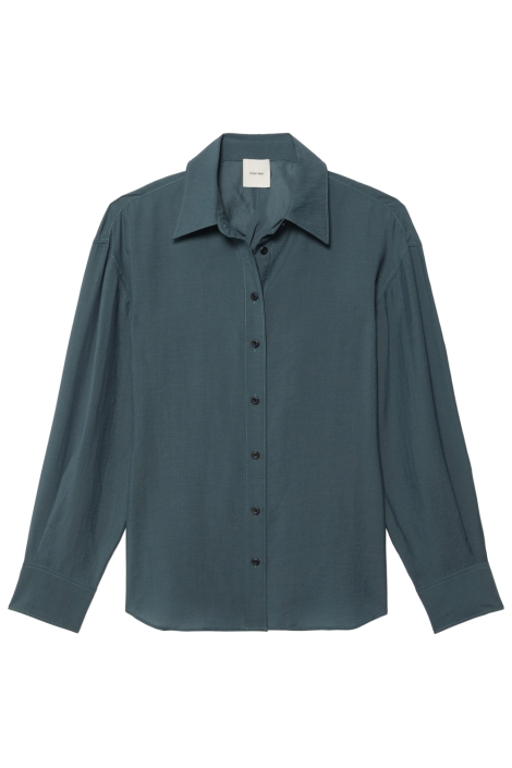 Calvin Klein blauwe dames blouse | Vooraanzicht