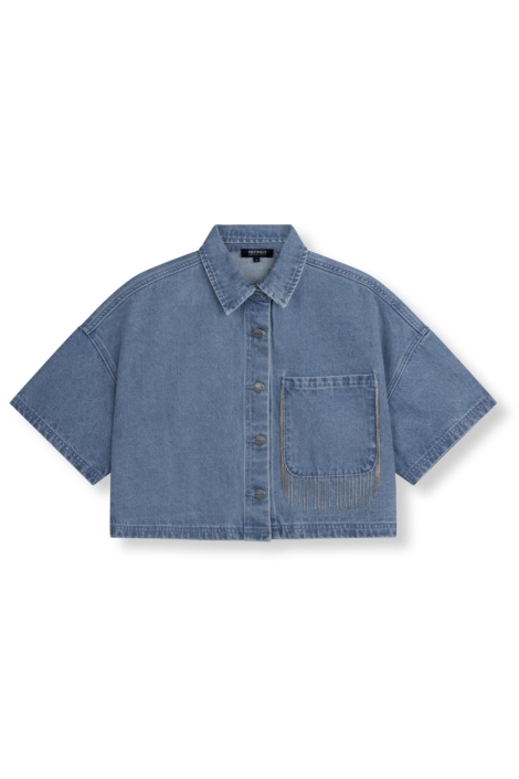 Refined Department blauwe dames jas | Vooraanzicht