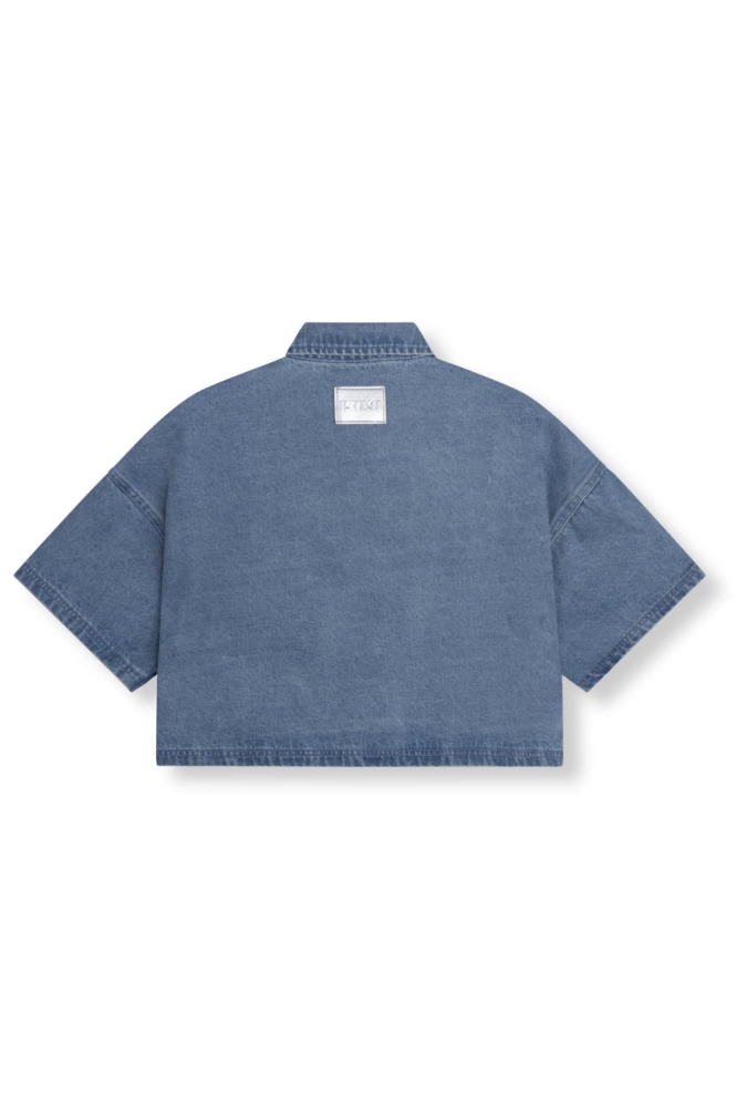 Refined Department blauwe dames jas | Achteraanzicht