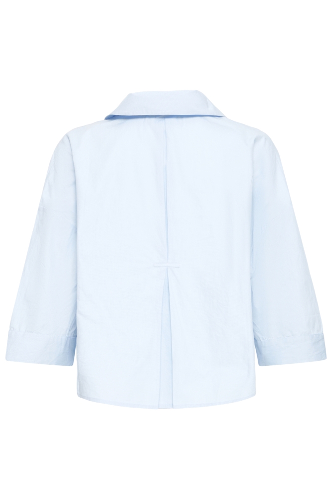 Ichi blauwe dames blouse | Achteraanzicht