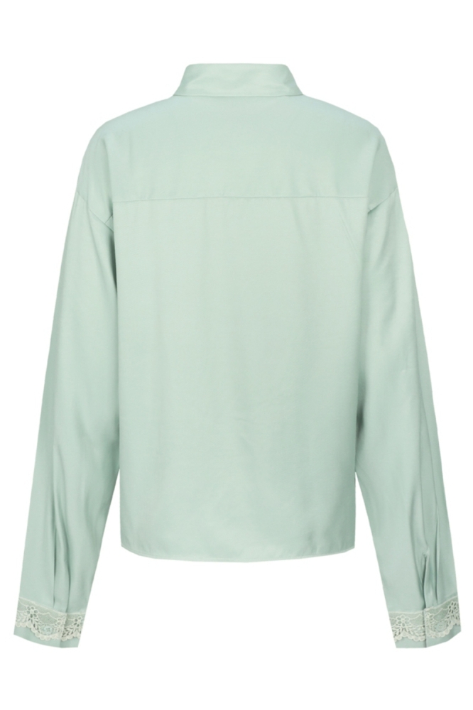 C&S The Label groene dames blouse | Achteraanzicht