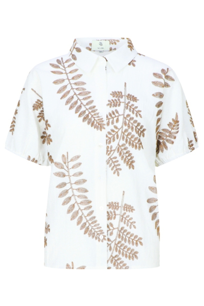 C&S The Label witte dames blouse | Vooraanzicht