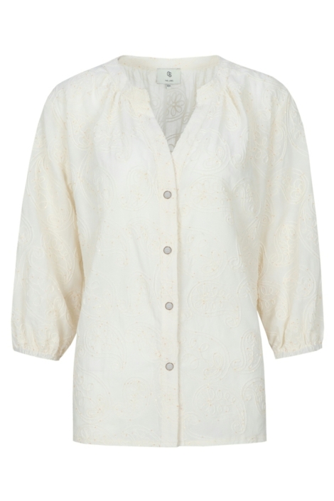 C&S The Label beige dames blouse | Vooraanzicht