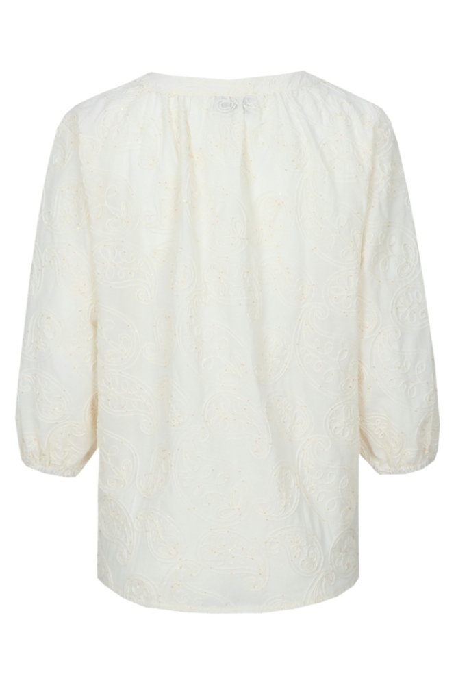 C&S The Label beige dames blouse | Achteraanzicht