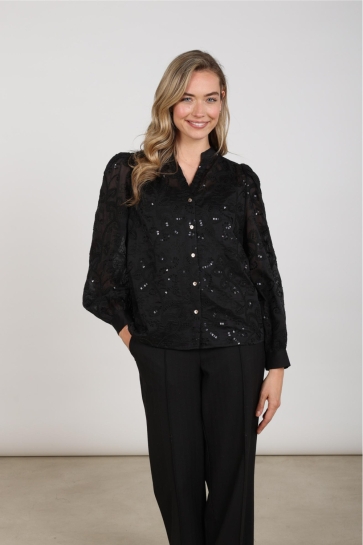 Nukus Blouse ANTONELLA BLOUSE PAILLET NKF02259 05 black