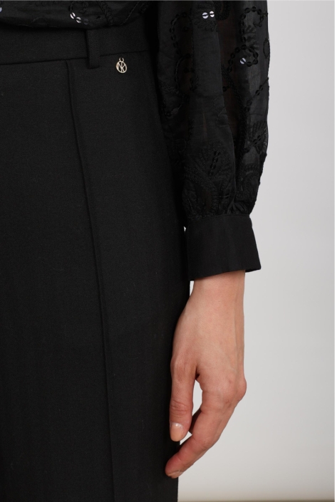 Nukus zwarte dames blouse | Kleurstaal