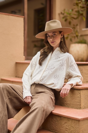 Nukus Blouse ASTER BLOUSE PAILLET NKF02125 17 off white