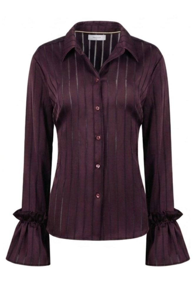 Nukus bordeaux dames blouse | Vooraanzicht