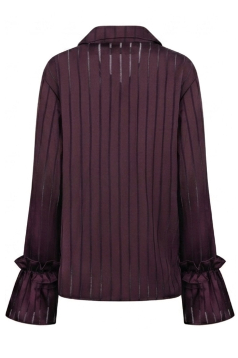 Nukus bordeaux dames blouse | Achteraanzicht