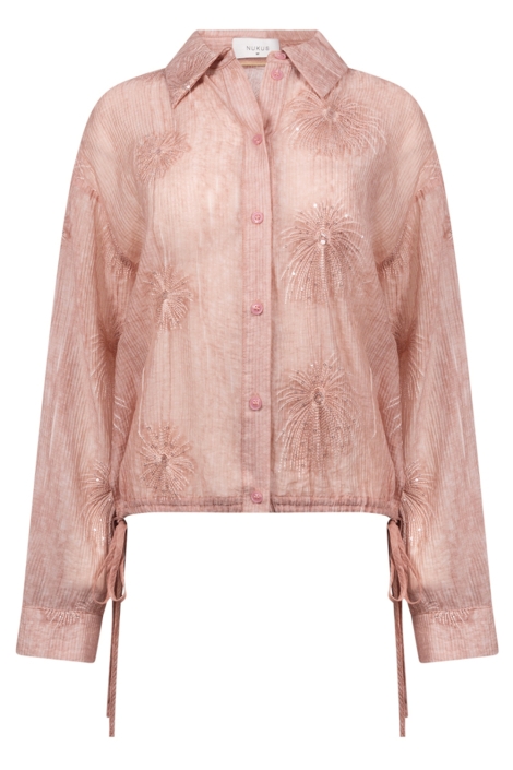 Nukus roze dames blouse | Vooraanzicht