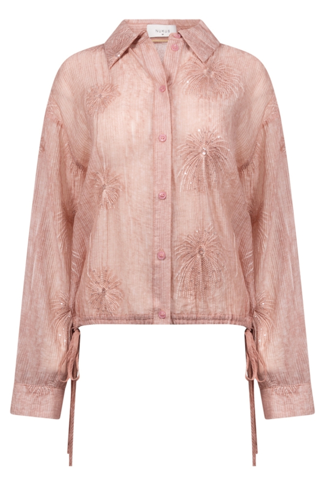 Nukus roze dames blouse | Vooraanzicht