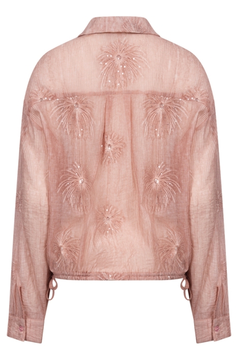 Nukus roze dames blouse | Achteraanzicht