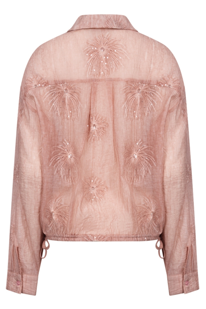 Nukus roze dames blouse | Achteraanzicht