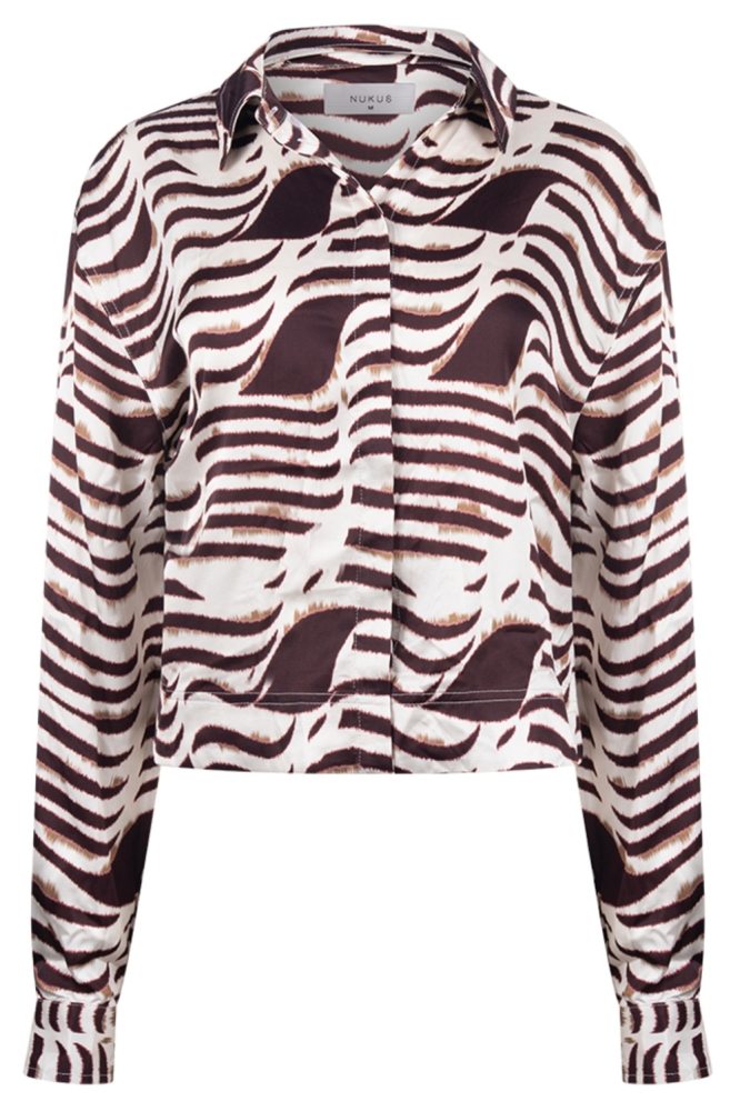 Nukus bordeaux dames blouse | Vooraanzicht