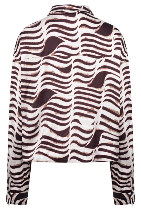 Nukus bordeaux dames blouse | Achteraanzicht