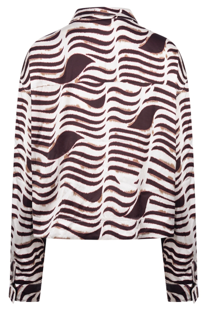 Nukus bordeaux dames blouse | Achteraanzicht
