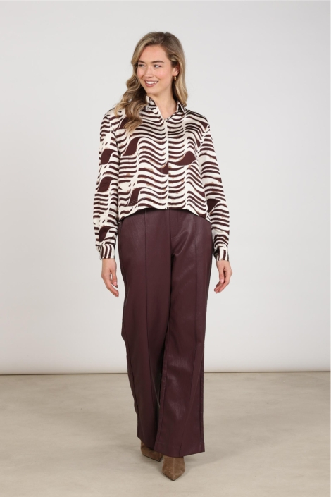 Nukus bordeaux dames blouse | Model