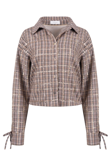 Nukus camel dames blouse | Vooraanzicht