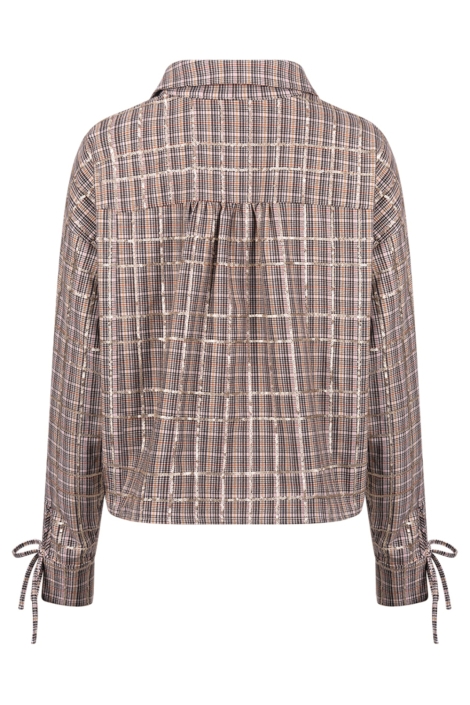 Nukus camel dames blouse | Achteraanzicht