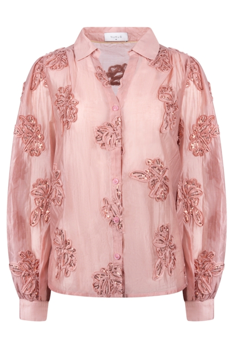 Nukus roze dames blouse | Vooraanzicht