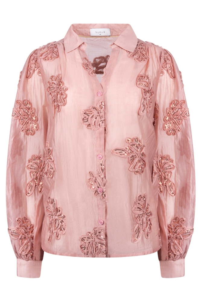 Nukus roze dames blouse | Vooraanzicht
