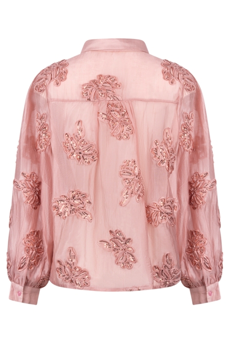 Nukus roze dames blouse | Achteraanzicht