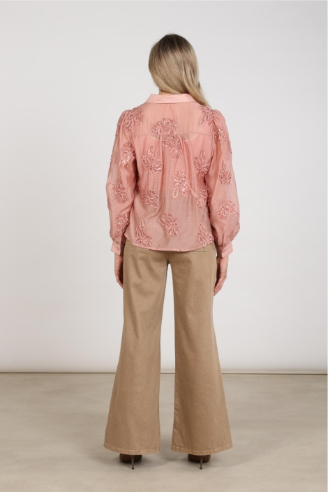 Nukus roze dames blouse | Model