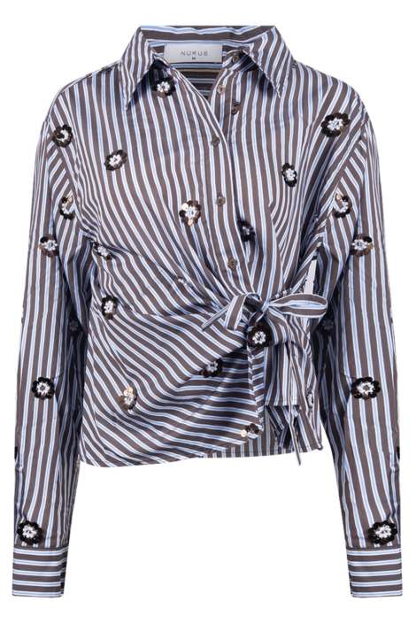 Nukus bruine dames blouse | Vooraanzicht