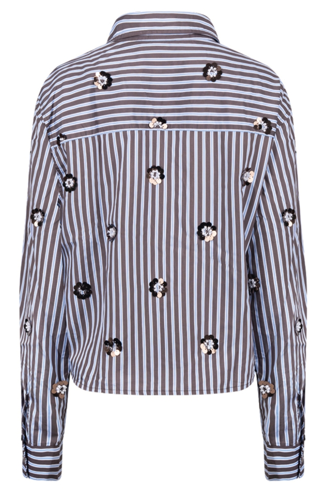Nukus bruine dames blouse | Achteraanzicht