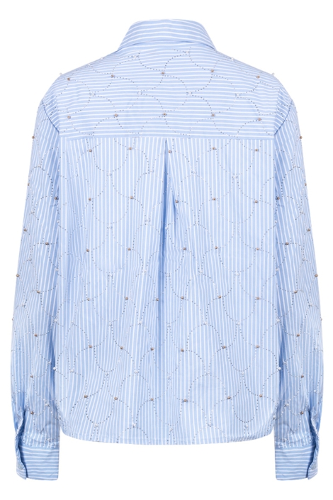 Nukus blauwe dames blouse | Achteraanzicht