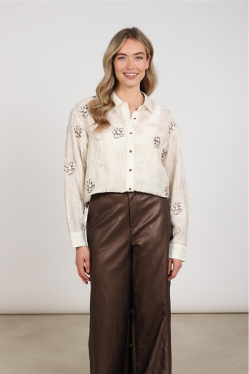 Nukus Blouse AALIYA BLOUSE EMBROIDERY NKF02152 17 off white