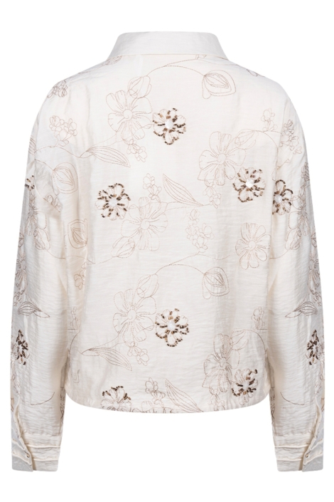 Nukus beige dames blouse | Achteraanzicht