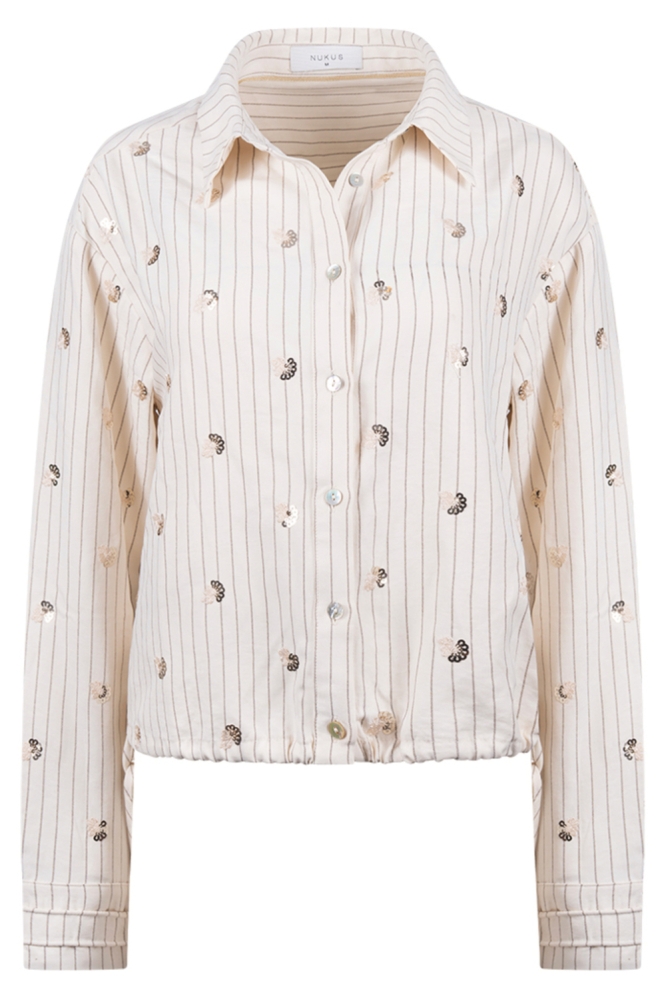 Nukus beige dames blouse | Vooraanzicht