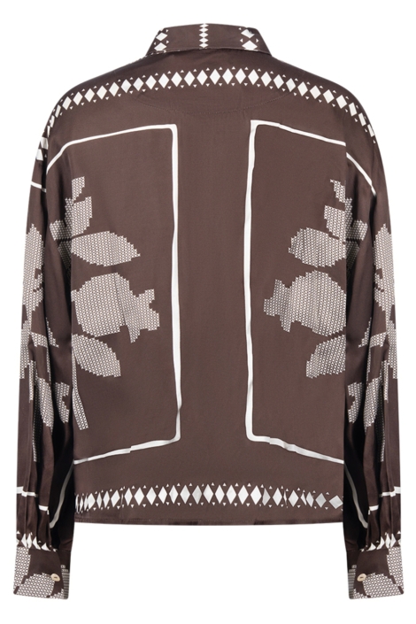 Nukus bruine dames blouse | Achteraanzicht