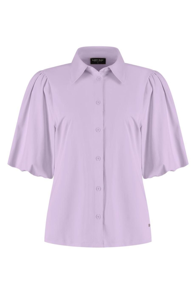 Lady Day paarse dames blouse | Vooraanzicht