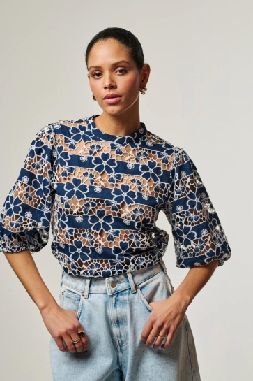 Aaiko Blouse SHAILA PES 526 193924 NIGHT BLUE