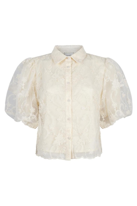 Aaiko ecru dames blouse | Vooraanzicht