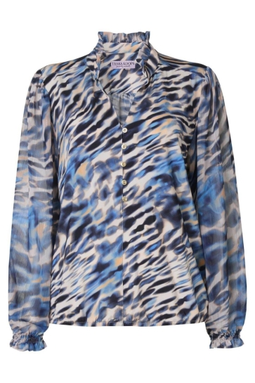 Tessa Koops Blouse PAULOES BLUE FLAME TOP 20157 4019 BLUE