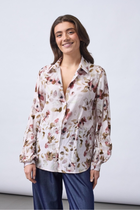 SisterS point roze dames blouse | Model vooraanzicht