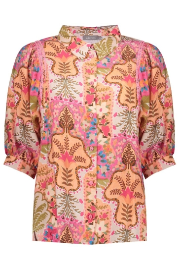Geisha Blouse BLOUSE 63192 20 PINK/CHERRY RED