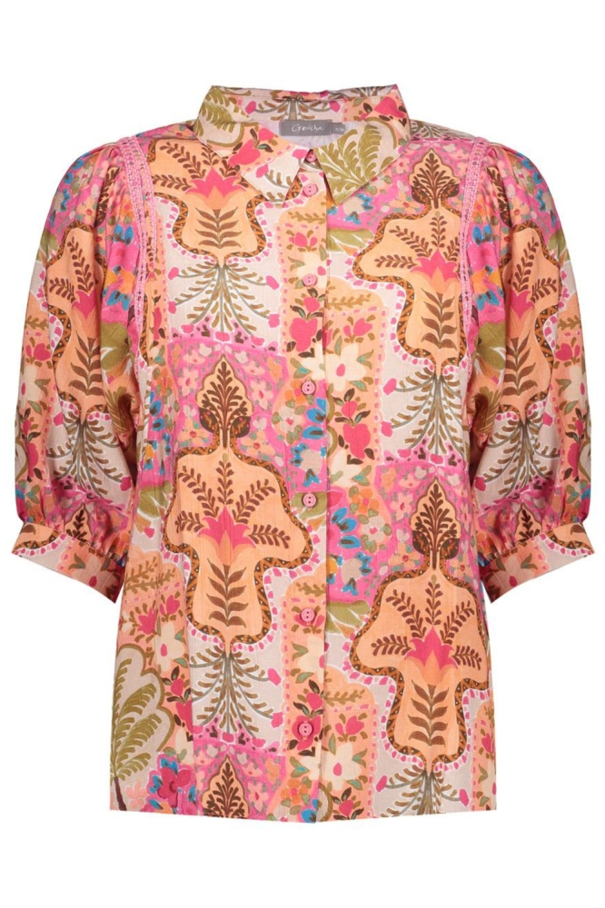 Geisha multi color dames blouse | Vooraanzicht