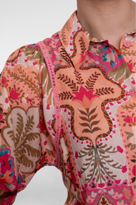 Geisha multi color dames blouse | Kleurstaal
