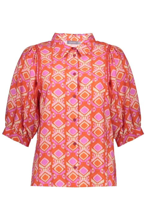 Geisha rode dames blouse | Vooraanzicht