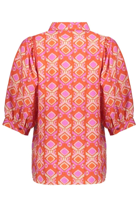 Geisha rode dames blouse | Achteraanzicht