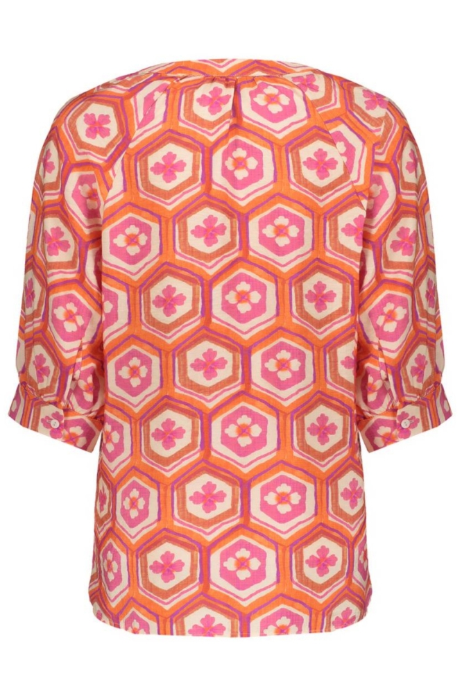 Geisha multi color dames blouse | Achteraanzicht