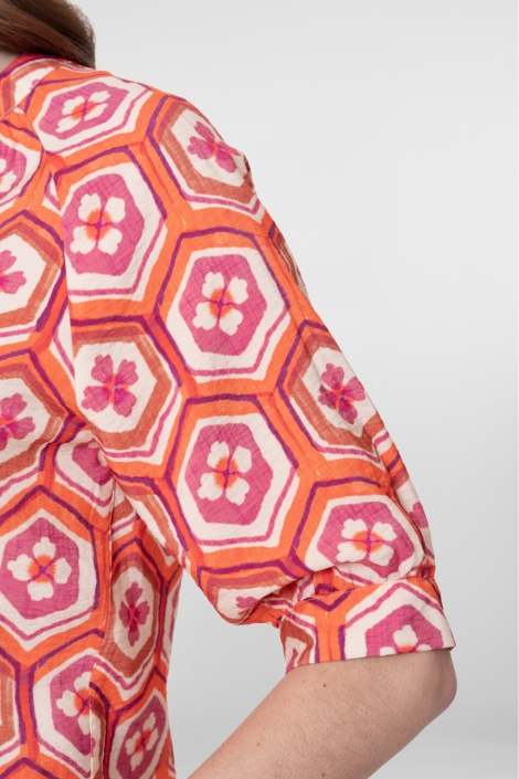 Geisha multi color dames blouse | Kleurstaal