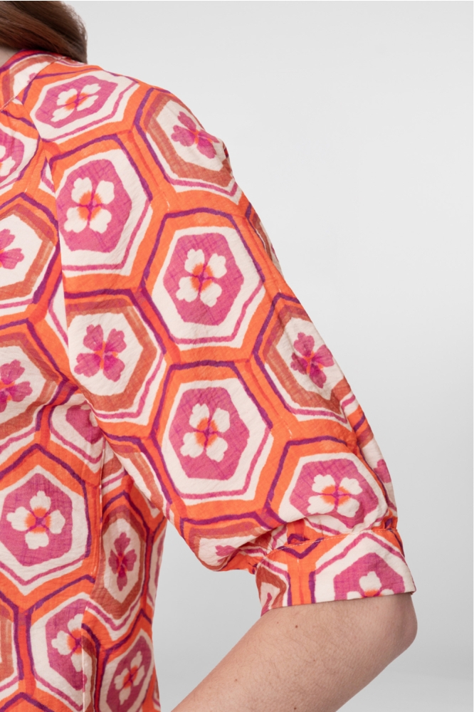 Geisha multi color dames blouse | Kleurstaal