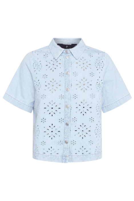 SisterS point blauwe dames blouse | Vooraanzicht