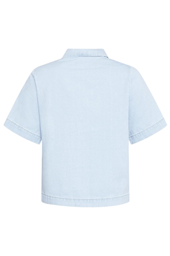 SisterS point blauwe dames blouse | Achteraanzicht